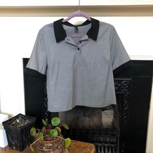 🔲🔳 Herringbone Pattern Collared Tee 🔲🔳